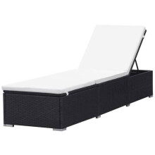 Transat - HELLOSHOP26 - Tumbona - Resina trenzada - Acero recubierto - Negro