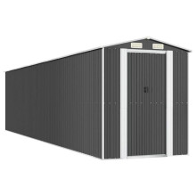 Cobertizo de jardín cabaña cobanan casa de almacenamiento trastero exterior garaje herramientas robusto 192 x 855 x 223 cm acero galvanizado