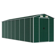 Rifugio da giardino capanna casetta di stoccaggio rimessa esterna magazzino per attrezzi robusto 191 x 640 x 198 cm acciaio zincato