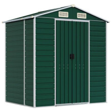 Refugio de jardín cabaña cobertizo casa de almacenamiento trastero exterior garaje herramientas robusto 191 x 130 x 198 cm acero galvanizado