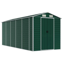 Capanno da giardino - HELLOSHOP26 - Cabanon - Acciaio galvanizzato - 191 x 470 x 198 cm - Verde