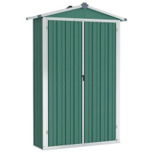 Cobertizo de jardín - HELLOSHOP26 - Cabanon - Acero galvanizado - 116 x 45 x 175 cm - Doble apertura