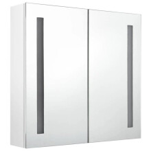 Witte glanzende spiegelkast voor de badkamer 62 x 14 x 60