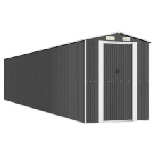 Cobertizo de jardín, cabaña, cobertizo de almacenamiento, almacén exterior, garaje para herramientas robusto 192 x 1021 x 223 cm acero galvanizado