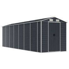 Abrigo de jardín cabaña cobertizo casa de almacenamiento trastero exterior garaje herramientas robusto 191 x 640 x 198 cm acero galvanizado