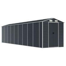 Cobertizo de jardín, cabaña, caseta de almacenamiento, trastero exterior, hangar para herramientas, robusto 191 x 810 x 198 cm, acero galvanizado.