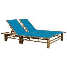 Transat chaise longue, tumbona, cama de jardín, mueble de terraza para 2 personas.