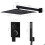 Ensemble complet système de douche pommeau acier inoxydable noir 02_0003108 5