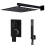 Ensemble complet système de douche pommeau acier inoxydable noir 02_0003108 1