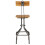 Cadeiras de bar - HELLOSHOP26 - Design - Madeira de teca reciclada maciça - Aço - Conjunto de 2 3