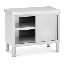 Niedriges Möbel aus Edelstahl, Edelstahl-Schrank, Edelstahl-ArbeitsSchrank 100 x 50 cm