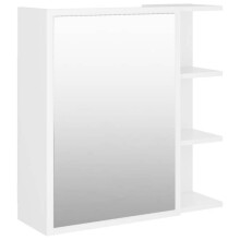 Spiegel-Badezimmer-Schrank 62,5 x 20,5 x 64 cm weißes Spanholz 02_0006682