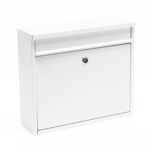 Cassetta postale di design, cassetta postale murale design 32 x 36 x 11,5 cm bianca