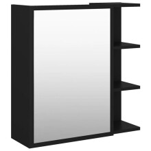 Badkamerspiegelkast 62,5 x 20,5 x 64cm zwart spaanplaat 02_0006736