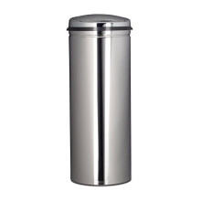 Poubelle cuisine en inox 50 litres bac à ordures en métal 80 cm de hauteur