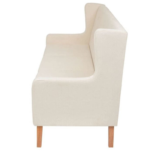 Conjunto de sofás 2 peças tecido branco creme 02_0020269 1