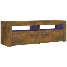 Meuble TV - HELLOSHOP26 - Etagère TV - Chêne fumé - LED RGB - 120 cm