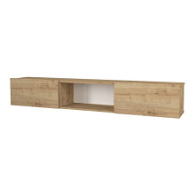 Móvel de TV suspenso com armazenamento 180 x 31 x 29,5 cm efeito carvalho 03_0007811