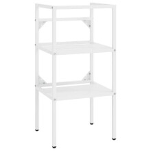 Estrutura de lavatório - HELLOSHOP26 - 40 x 38 x 83 cm - Ferro branco - Resistente - Espaço de armazenamento