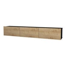 Móvel para TV 180 x 31 x 29,5 cm preto efeito carvalho 03_0007882