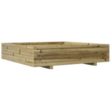 Jardinière - HELLOSHOP26 - Bois de pin imprégné - 110 x 110 x 26,5 cm - Résistante - Décorative
