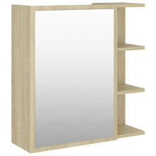 Spiegelschrank Badezimmer 62,5 x 20,5 x 64 cm, Eiche, 02_0006684