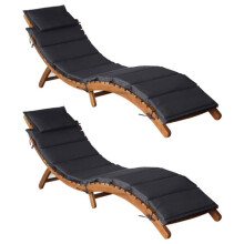 Chaises longues transat y cojines 2 piezas gris oscuro madera maciza de acacia 02_0011927