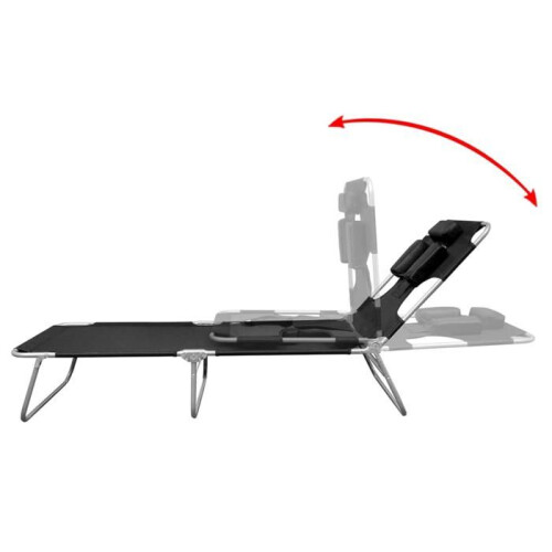 Transat - HELLOSHOP26 - Sillón reclinable - Acero negro - Respaldo ajustable - Plegable 1