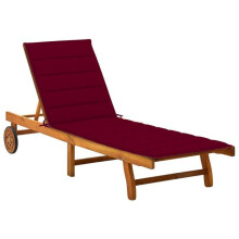Transat Liege Sonnenliege Gartenbett Terrasse Möbel für den Außenbereich mit Kissen aus massivem Akazienholz 02_0012402