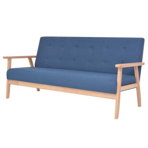 Conjunto de sofás 3 peças tecido azul 02_0019697
