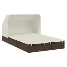 Transat chaise longue 2 lugares com teto dobrável 213 x 118 x 97 cm