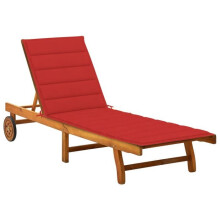 Transat cadeira longa banho de sol cama de jardim móveis de exterior com almofada madeira de acácia sólida 02_0012370