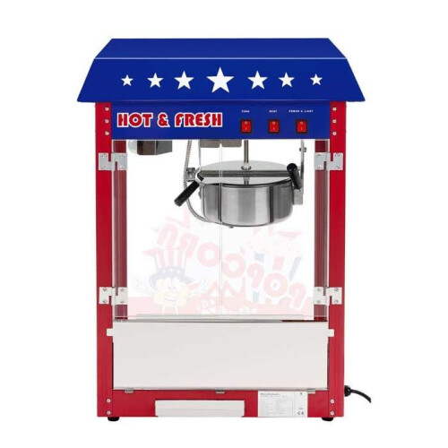 Popcornmachine met kar - Amerikaanse design - Rood 14_0004910 1