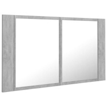Spiegelschrank mit LED 80 x 12 x 45 cm aus Acryl