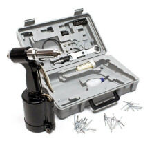 Rivettatrice ad aria compressa - Pneumatica - 2,4 a 4,8 mm - Custodia inclusa - 900 kgf di forza di trazione