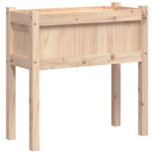 Jardinière - HELLOSHOP26 - Bac surélevé - Bois de pin massif - 70 x 31 x 70 cm - Capacité généreuse