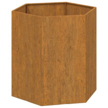 Jardinière bac lit surélevé plantes fleurs terrasse jardin Rouillé 40 x 40 x 45 cm acier corten marron 02_0038721