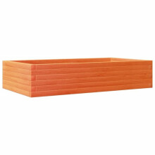 Jardinière - HELLOSHOP26 - Bac surélevé - Bois de pin massif - 110 x 60 x 23 cm - Marron