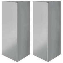 Jardinière triangulaire - HELLOSHOP26 - Acier galvanisé - 40 x 34,5 x 70 cm - Lot de 2 - Résistante à la rouille