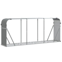 Porta-legna chiaro 234 x 45 x 100 cm acciaio zincato grigio 02_0043813