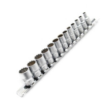 Set van 13 doppen 1/4" (6,35mm) externe profiel met meerdere tanden 16_0002589