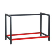 Pied etabli 125 cm aus anthrazitrotem Stahl, Unterstützung für Büro, Verpackung für Werkstatt 16_0002508