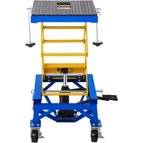 Table élévatrice mobile - HELLOSHOP26 - 150 kg - Hauteur réglable 34-92,5 cm - Surface 41x35 cm - Acier 1