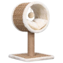 Kattenboom - HELLOSHOP26 - 56 cm - Beige - Bovenste tunnel - Hangend speelgoed