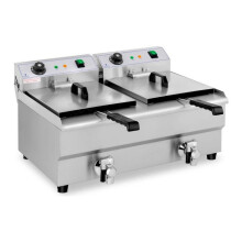 Professionele elektrische friteuse restaurant 2 x 13 liter afvoerkranen 14_0001787