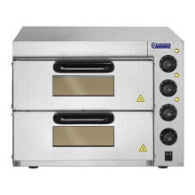 Pizzaofen - 2 Zimmer - Basis aus Schamotte 3000 W Edelstahl 14_0001740