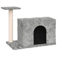 Kattenboom meubel toren klimmen speelgoed krabben krabpaal klimplatform met sisal krabmat 51 cm grijs 02_0022439