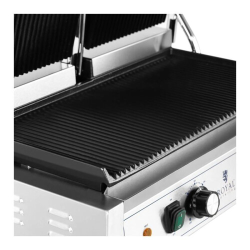 Machine à Panini - HELLOSHOP26 - Double - 3600 Watts - Inox - Plaques Indépendantes 1