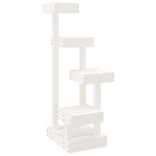 Kattenboom - HELLOSHOP26 - Wit - Massief pijnhout - 4 platforms - 45,5 x 49 x 103 cm