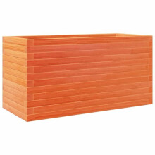 Jardinière bac lit surélevé plantes fleurs terrasse jardin cire 90 x 40 x 45,5 cm bois de pin massif marron 02_0038509